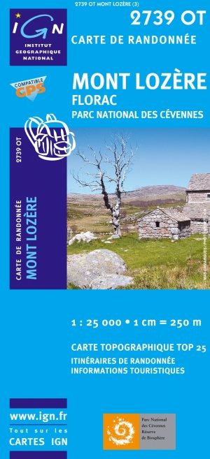 Wandelkaart 2739 OT - Mont Lozère & Florac - IGN