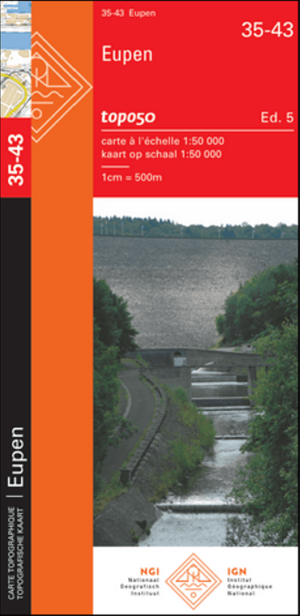 TOPO Wandelkaart 43-35 Eupen - NGI