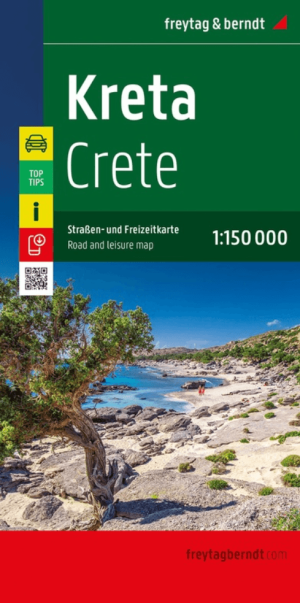 Landkaart Wegenkaart T10 Kreta Griekenland - F&B