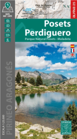 Wandelkaart Posets Perdiguero - PN Posets-Maladeta - Ed. Alpina