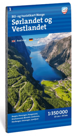 Landkaart Wegenkaart 050 Zuid Noorwegen - Calazo