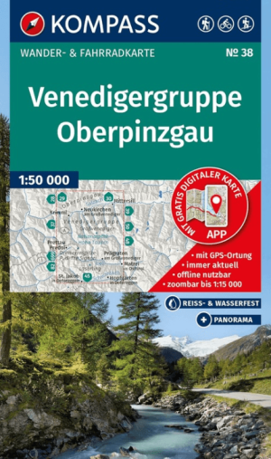 Wandelkaart 38 Venedigergruppe & Oberpinzgau Hohe Taurn - Kompass