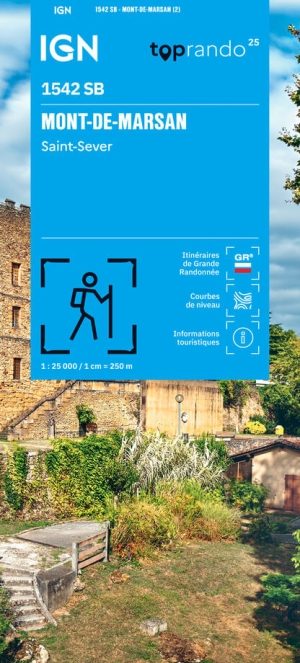Wandelkaart 1542 SB Mont-de-Marsan & Saint-Sever - IGN