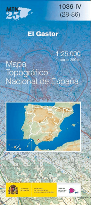 Wandelkaart 01036.4 El Gastor, Cadiz, Andalusië Spanje