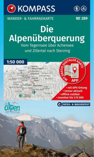Wandekaart 289 Die Alpenüberquerung - Kompass