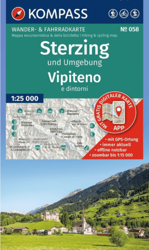 Wandelkaart 058 Sterzing und Umg, Vipiteno e dintorni - Kompass