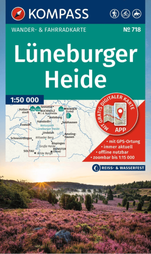 Wandelkaart 718 Lüneburger Heide - Kompass