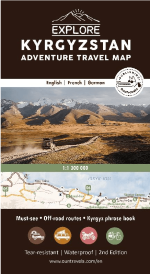 Adventure travel map Explore Kyrgyzstan Azië - Ountravela Ed.