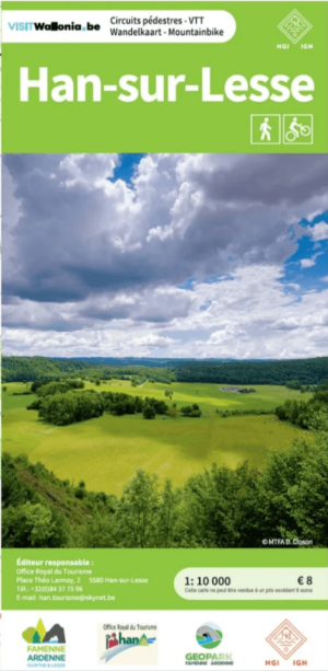 Wandelkaart & Mountainbike Han-sur-Lesse Namen - NGI