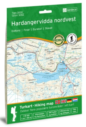 Wandelkaart 3056 Hardangervidda nordvest- Nordeca Maps