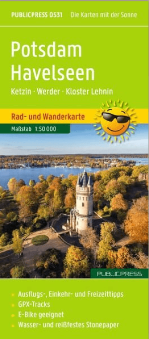 Wandelkaart Fietskaart Potsdam & Havelseen - Publipress