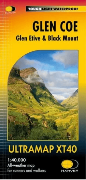 Wandelkaart Glen Coe, Glen Etive & Black Mount XT40 ultra