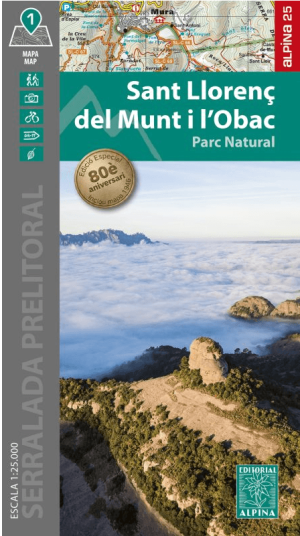 Wandelkaart Sant Llorenç del Munt i l'Obac PN - Editorial Alpina