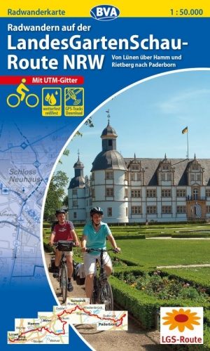 Fietskaart ADFC Regionalkarte Landes gartenSchau Route - ADFC
