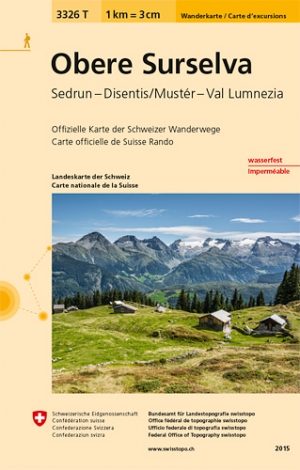 Wandelkaart 3326 T Obere Surselva Graubünden - Swisstopo