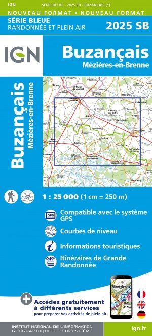 Wandelkaart 2025 SB Buzançais & Mézières-en-Brenne - IGN
