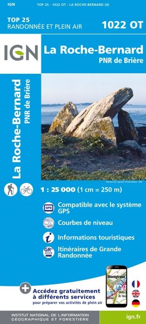 Wandelkaart 1022 OT La Roche-Bernard & PNR de Brière - IGN