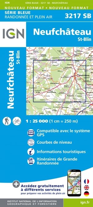 Wandelkaart 3217 SB Neufchâteau & St-Blain - IGN