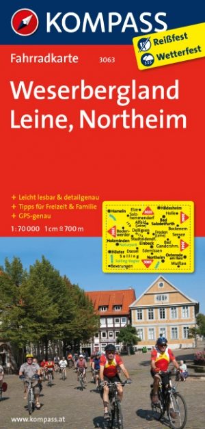 Fietskaart 3063 Weserbergland- Leine & Northeim - Kompass