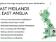 Landkaart Wegenkaart 5 Midlands Oost & East Anglia - OSI