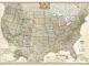 Politiek & Antieke Wandkaart GROOT USA 178 x 122 cm - Nat Geo