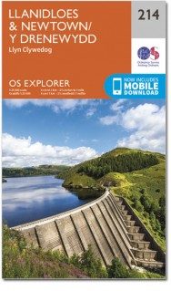 Wandelkaart 214 - Llanidloes & Newtown & Y Drenewydd - OSI