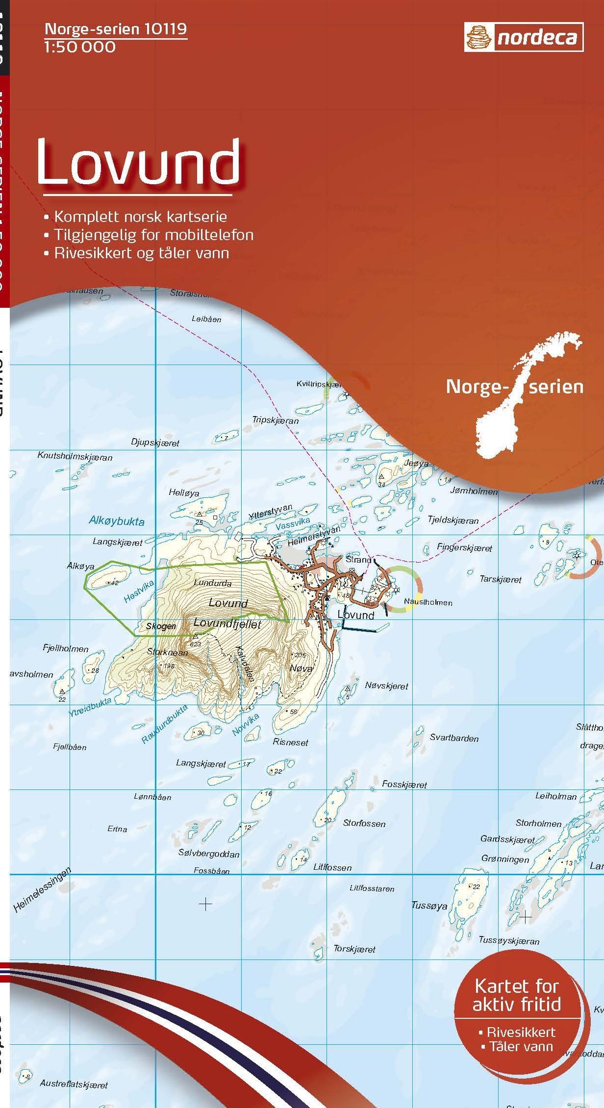 Wandelkaart 10119 - Lovund- Nordland - Nordeca AS