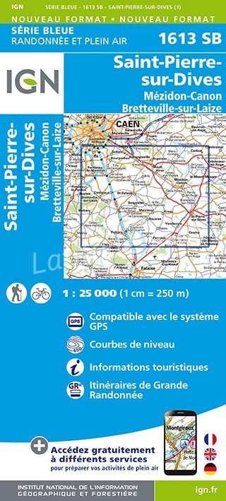 Wandelkaart 1613 SB St-Pierre-Dives & Mézidon - IGN