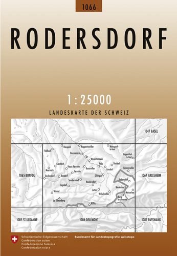 Wandelkaart 1066 Rodersdorf Solothurn - Swisstopo