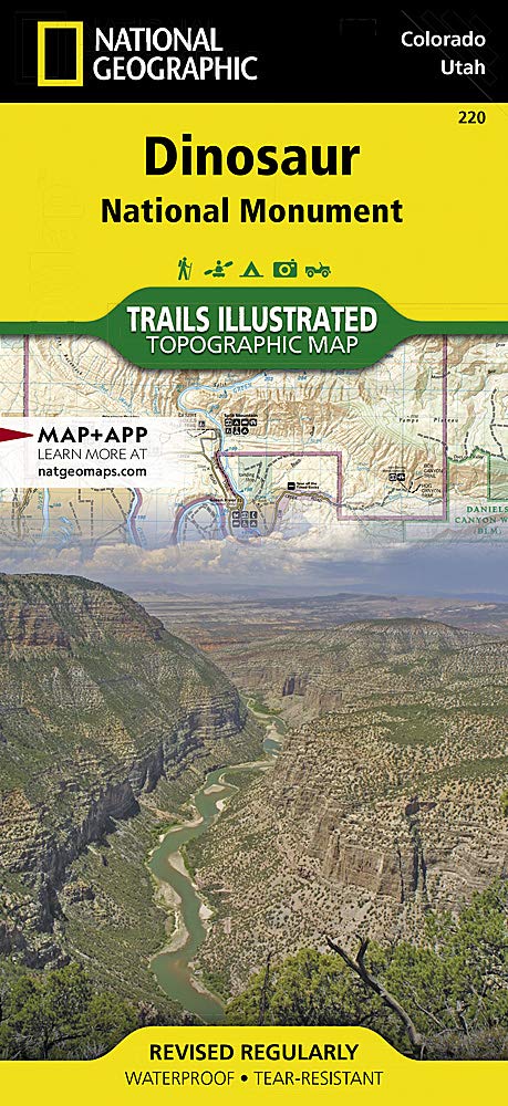 Wandelkaart 220 Dinosaur National Monument - Natgeo