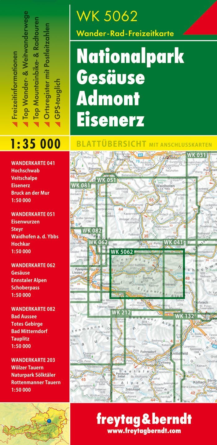 Wandelkaart 5062 - Gesäuse nationalpark - Freytag & Berndt
