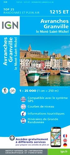 Wandelkaart 1215 ET Avranches & Granville - IGN