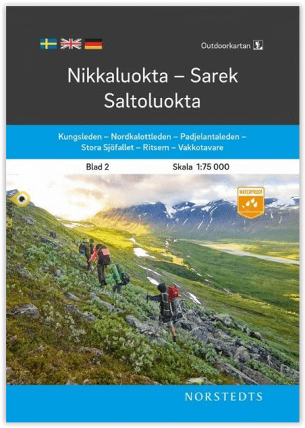 Wandelkaart 2 Nikkaluokta- Sarek & Saltoluokta - Norstedts