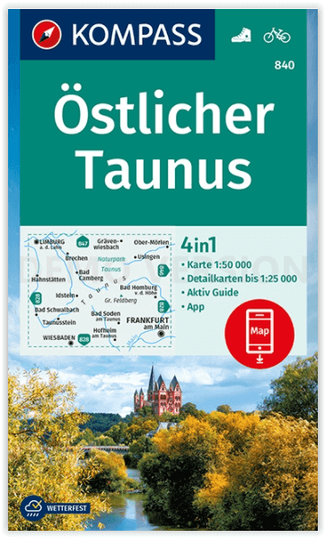 Wandelkaart 840 Östlicher Taunus - Kompass