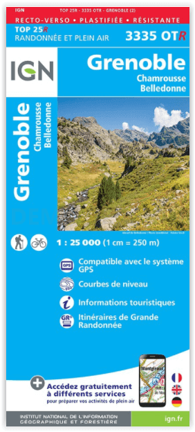 Wandelkaart 3335 OT(R) Grenoble & Chamrousse - IGN