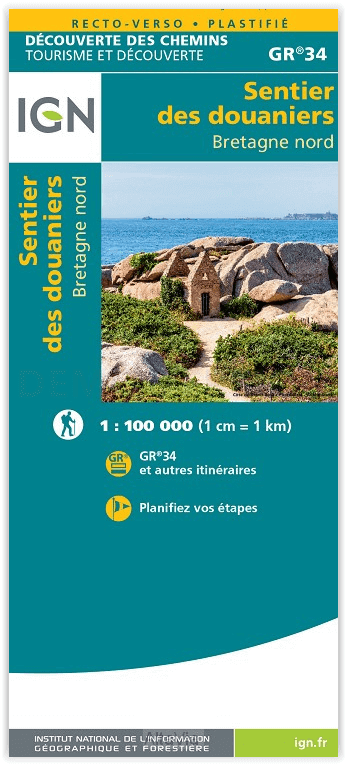 Wandelkaart Bretagne Nord - Le sentier des douaniers GR34