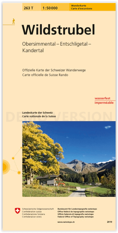 Wandelkaart 263t Wildstrubel - Swisstopo