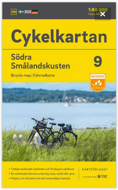 Fietskaart 09 Cykelkartan Smalandkust Södra - Zuid - Norstedts