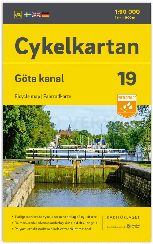Fietskaart 19 Cykelkartan Göta kanal - Gota kanaal - Norstedts