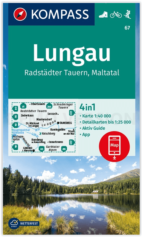 Wandelkaart 67 Lungau - Kompass Karten