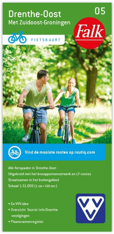 Falk VVV Fietskaart 05 Drenthe Oost + Zuid Oost Groningen - Falk