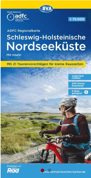 Fietskaart ADFC Regionalkarte Schleswig-Holsteinische Nordseeküste - ADFC