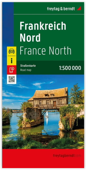 Landkaart Wegenkaart Frankrijk Noord - Freytag & Berndt