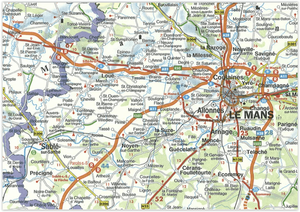 Landkaart Wegenkaart Frankrijk Noord - Freytag & Berndt