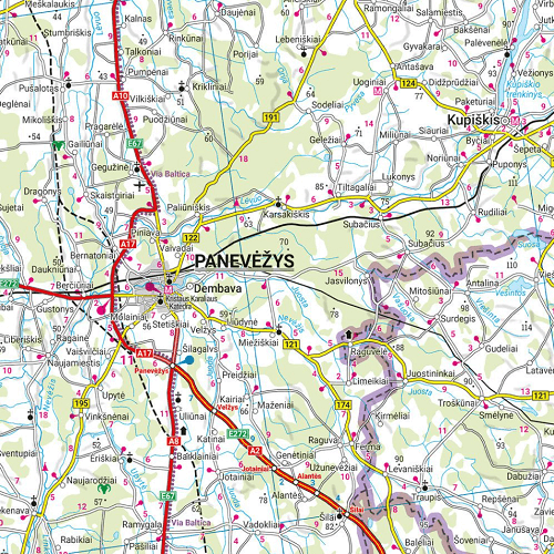 Landkaart Wegenkaart Baltische Staten - Freytag & Berndt