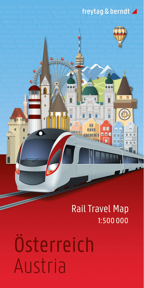 Spoorwegenkaart Oostenrijk - Freytag & Berndt