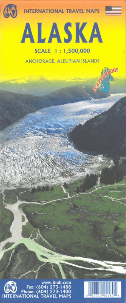 Landkaart Wegenkaart Alaska USA - ITMB