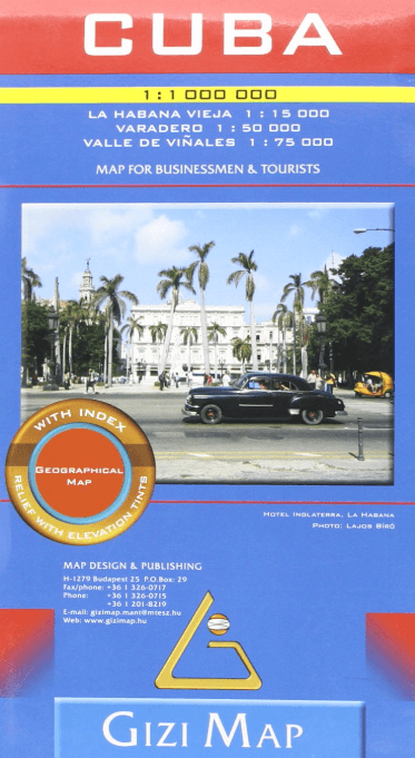 Landkaart Wegenkaart Geografische kaart Cuba - GIZI Map