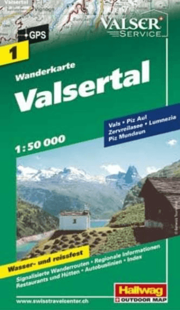Wandelkaart WK.01 Valsertal Graubunden Zwitserland - Hallwag