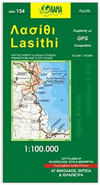 Landkaart Wegenkaart 154 Lasithi Kreta - Orama Editions